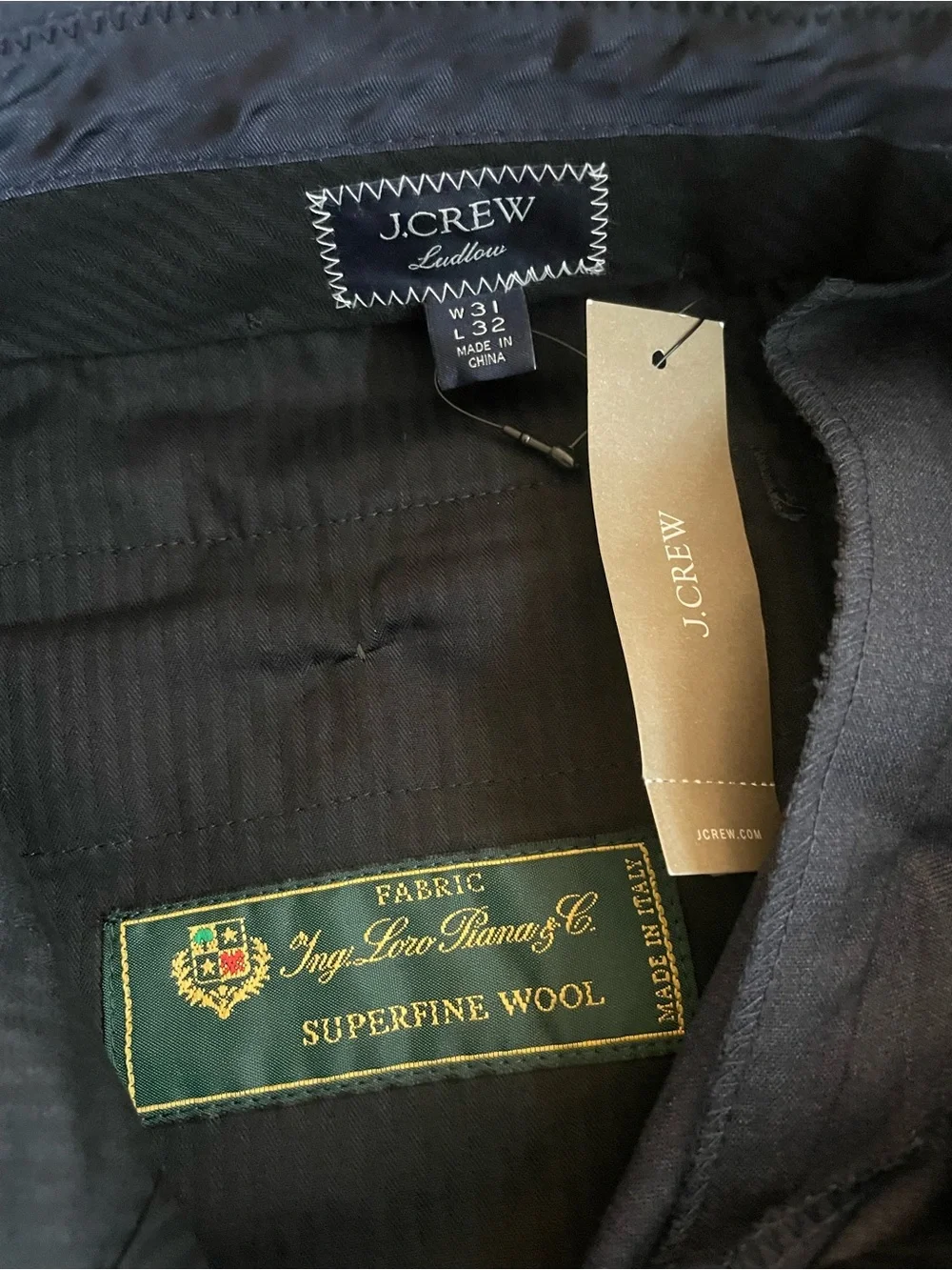 J. CREW Ludlow Slim-fit suit pant in Italian wool Deep Paci Size 31 $250 43966